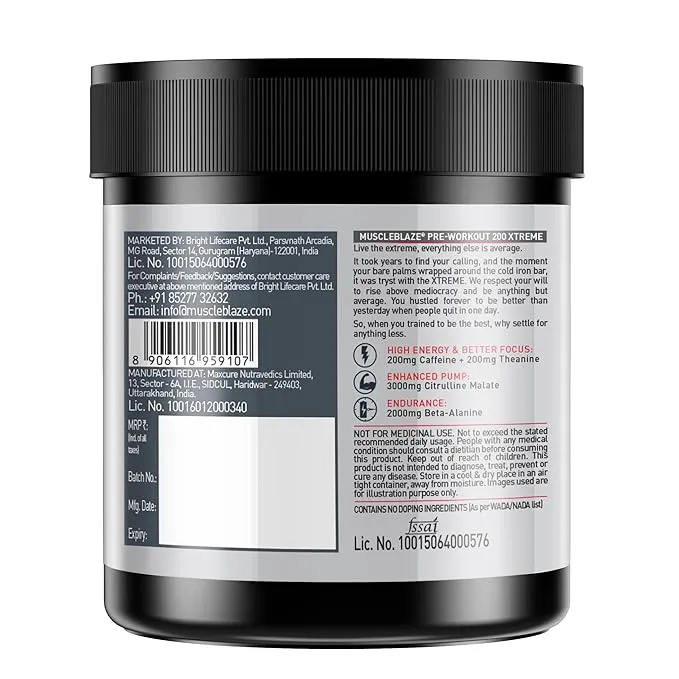 MuscleBlaze Pre Workout 200 Xtreme