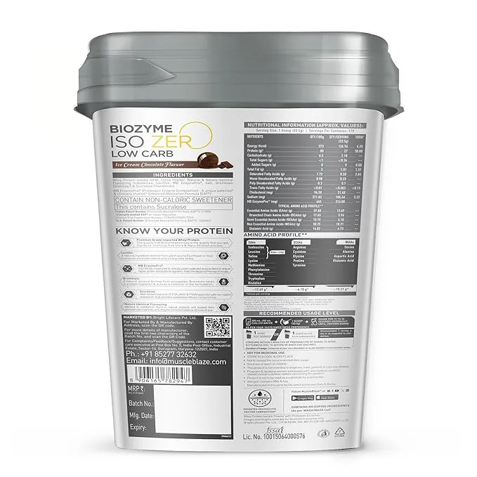 MuscleBlaze Biozyme Iso Zero