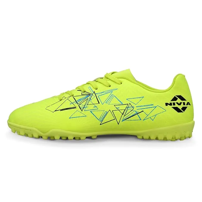 NIVIA Carbonite Turf 7.0 Kids Football Turf Shoes Sunny Lime UK 2