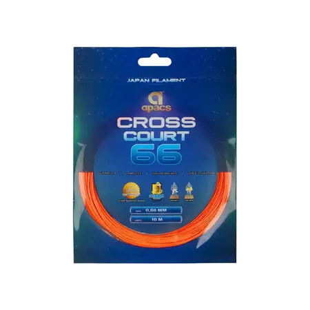 Apacs Cross Court Badminton String Orange 0.66mm