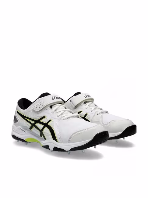 ASICS Speed Menace FF Cricket Shoes Metal Spike White/Midnight Size 10