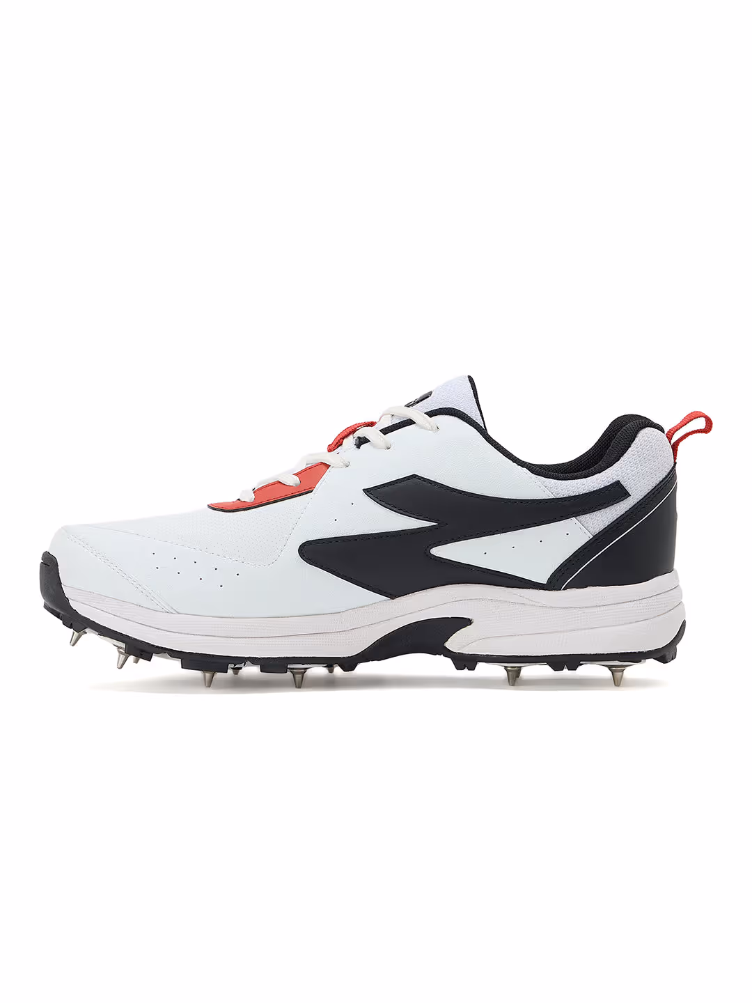 SG Savage Max Spikes Cricket Shoes White/Black Size 8