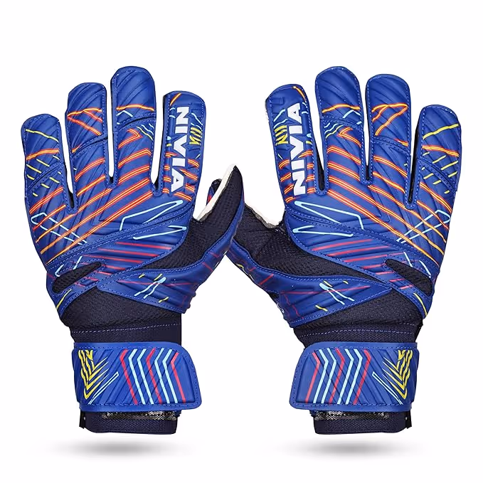 Nivia 901 Spider Goalkeeper Gloves Blue/White Size L