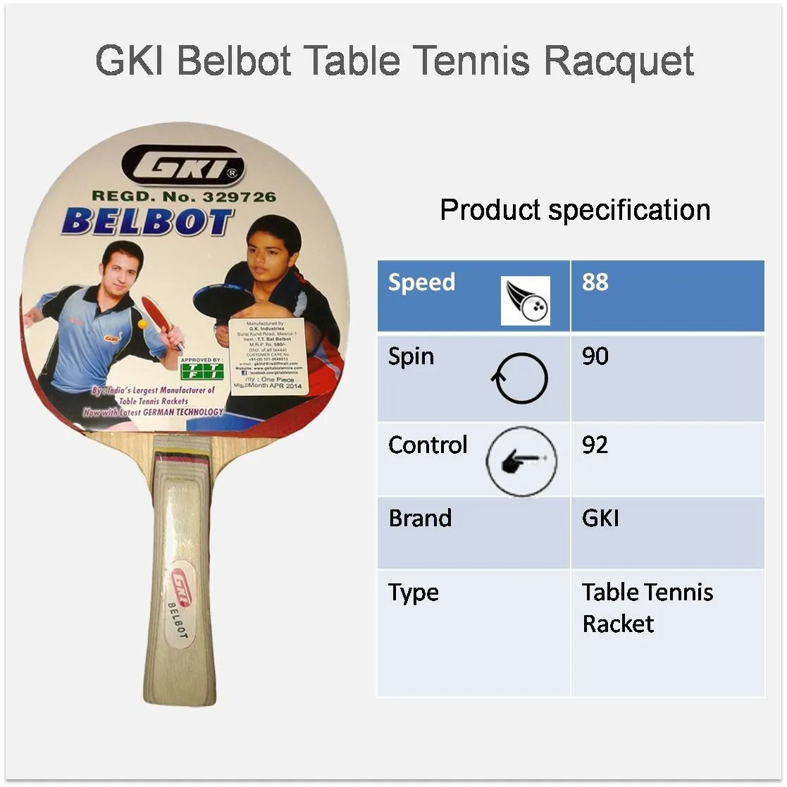 GKI Belbot Table Tennis Bat